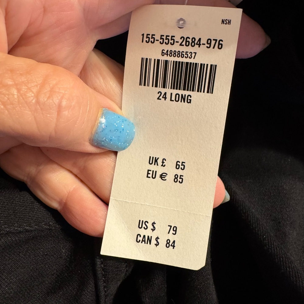 NWT ABERCROMBIE & FITCH - Black Super skinny ankle jeans  SIZE:  00L/24   #R - Picture 12 of 12